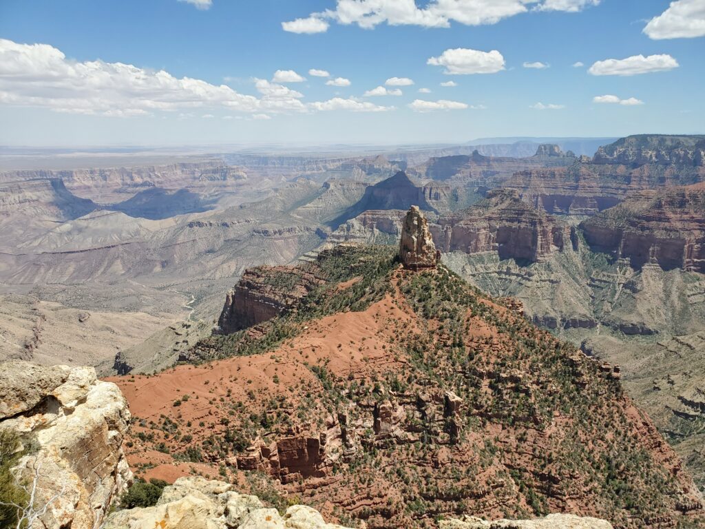 A red rock feature in Grand Canyon National Park, Arizona, on this list of us national parks