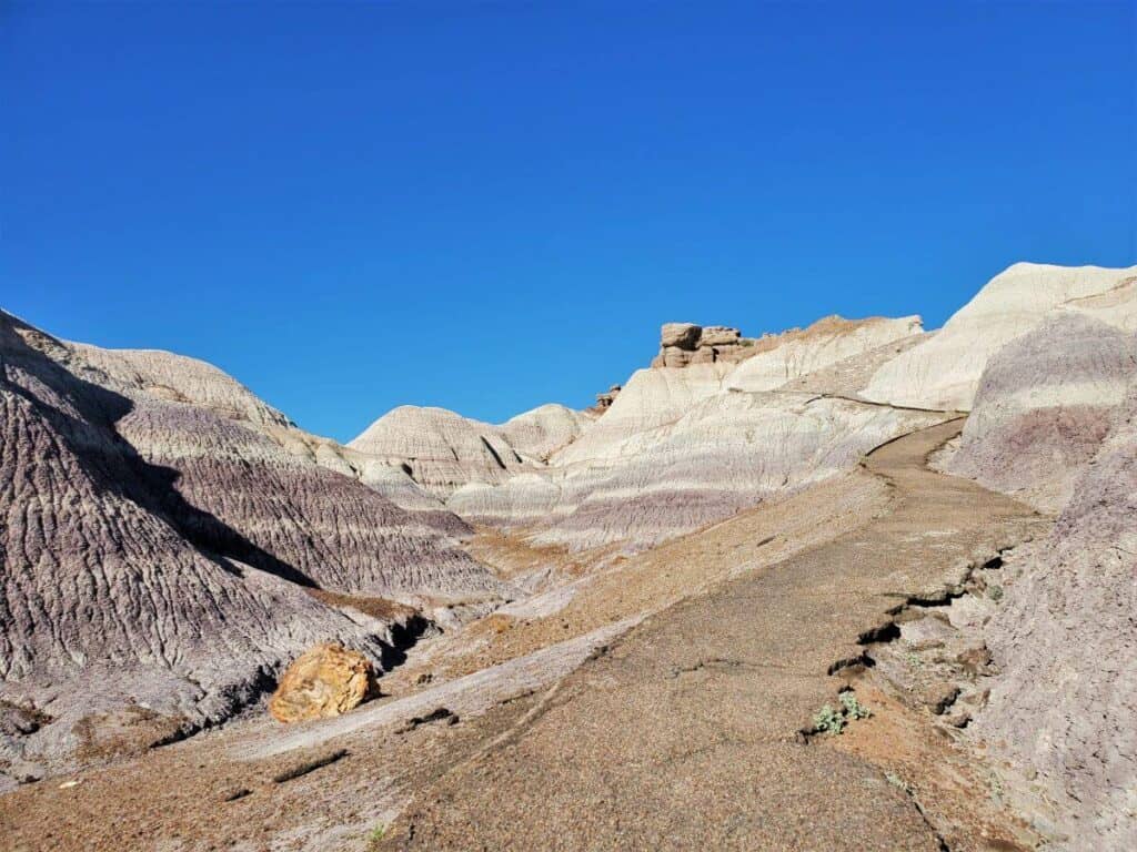 Colorful rock hills at Petrified Forest National Park