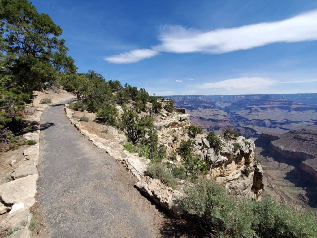 Paved path at Grand Canyon National Park